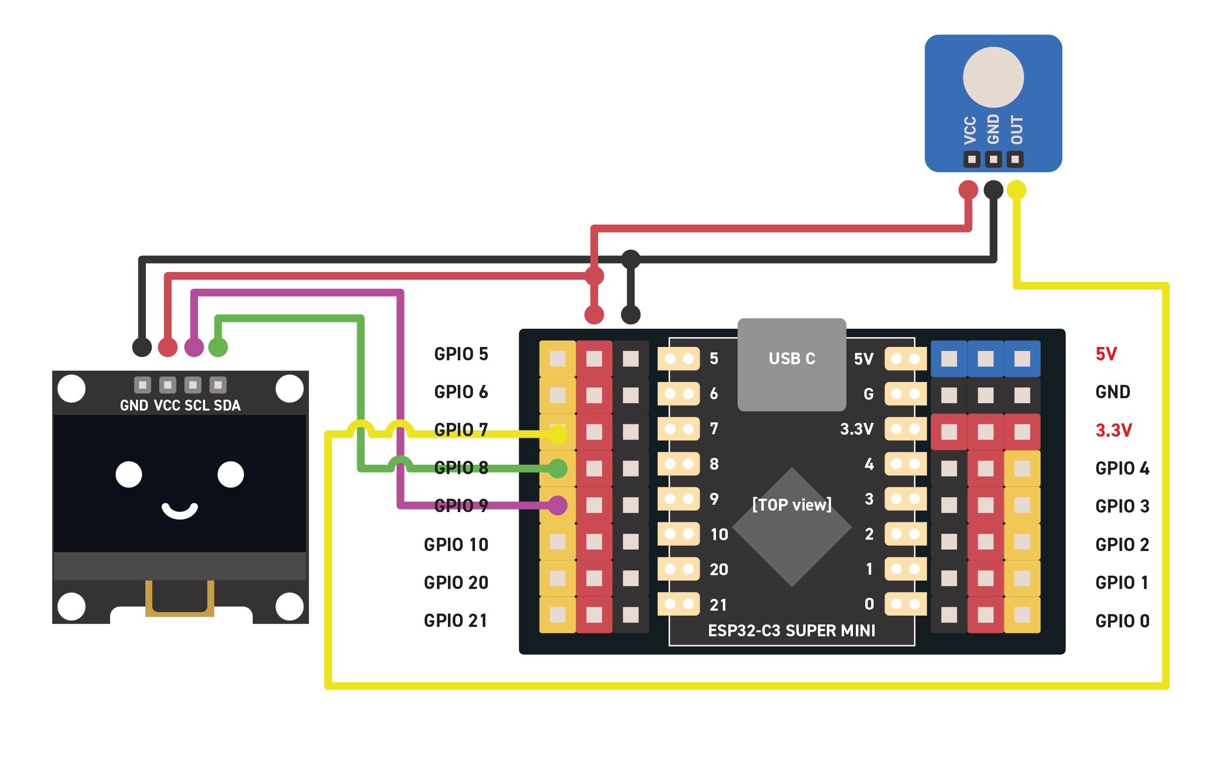 Base wiring diagram for the Desk Companion